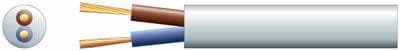 Mercury 100 metres 3182Y 2 Core Round 300/500V Mains Electric Cable 10A White