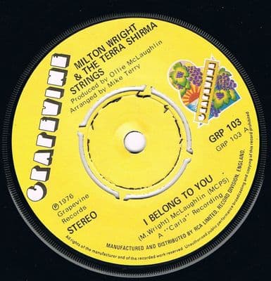 Milton Wright & The Terra Shirma Strings I Belong To You The Gallop Grapevine Near Mint Original