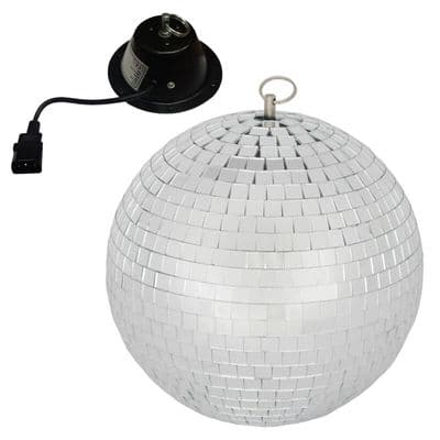 QTX 30cm Mirror Ball Mirrorball + Motor yes it includes the Motor