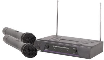 QTX Dual Handheld Microphone VHF Wireless System 174.1 /175.0MHZ