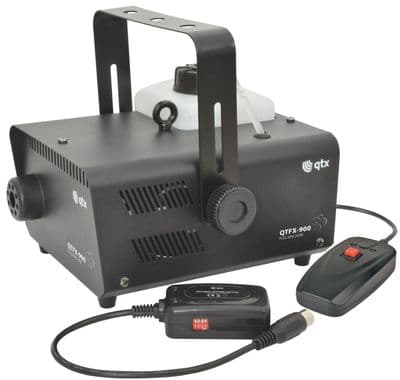 QTX QTFX-900  Fog Smoke Machine 900W DJ Band 2 x Remotes Wireless + Wired
