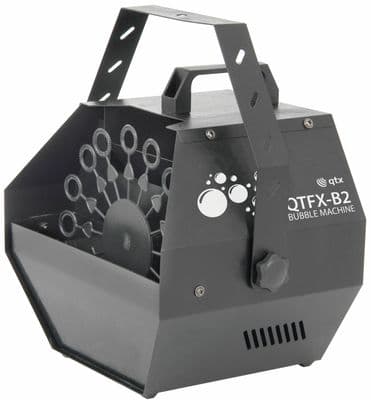 QTX QTFX-B2 Portable Bubble Machine Disco Kids Party High Power Fan