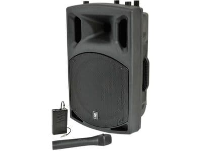 QTX QX15AV Active Speaker 500W Handheld Radio Microphone + Beltpack + 3ch Mixer