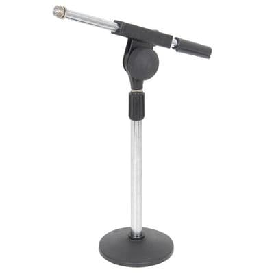 QTX Short Microphone Mic Boom Stand Conferencing Studio Kick Drum Guitar Combo