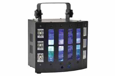 QTX SURGE Derby 4-in-1 Light  9 Colour Beams + RG Laser + UV + Strobe + Remote