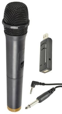 QTX U-MIC-863.2 Wireless Mic Kit USB Receiver + Handheld UHF Radio Microphone