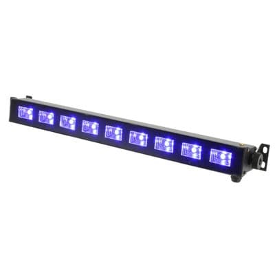 QTX UVB-9 Ultraviolet UV Blacklight Light Bar + Brackets Bright 27W Wash