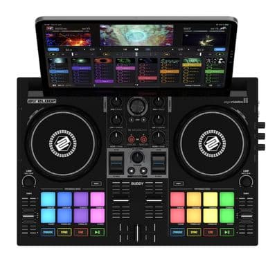 Reloop Buddy compact 2-channel DJ 2 x Deck controller + FX + Pads + USB Lead