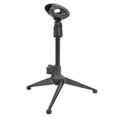 Short Mini Microphone Mic Stand Drums Bass Amp Instrument Studio + Clip Foldable