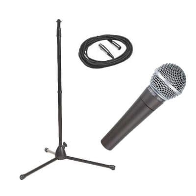 Shure SM58 Microphone Mic with Stand and Leads Hire