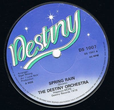 The Destiny Orchestra Spring Rain DS 1007 Soul Northern Unplayed Old Stock