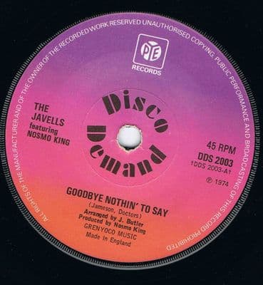 The Javells Goodbye Nothin To Say Disco Demand Free Shipping!