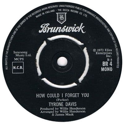 TYRONE DAVIS HOW COULD I FORGET YOU WITHOUT YOU IN MY LIFE uk BRUNSWICK