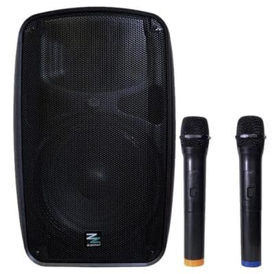 ZZiPP ZZPB112 Battery or mains Active Speaker 2 x Radio Mics  Bluetooth USB 350W