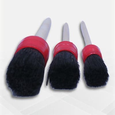 3pc Premium Hog Hair Brush Set