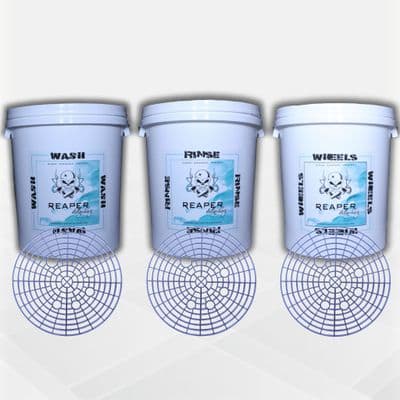 Wash/Rinse/Wheels Bucket & Grit Barrier Combo