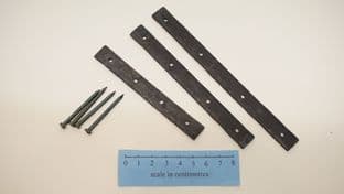 13mm set of 2 hand forged connector strips with turret head nails 4, 5 and 6"