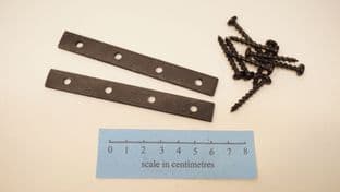 13mm wide steel repair strap repair or reenforcing connectors 4" set of 2 with pan head 30mm screws