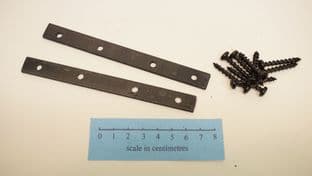 13mm wide steel repair strap repair or reenforcing connectors 5" set of 2 with pan head 30mm screws