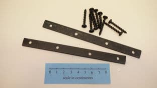 13mm wide steel repair strap repair or reenforcing connectors 6" set of 2 with pan head 30mm screws