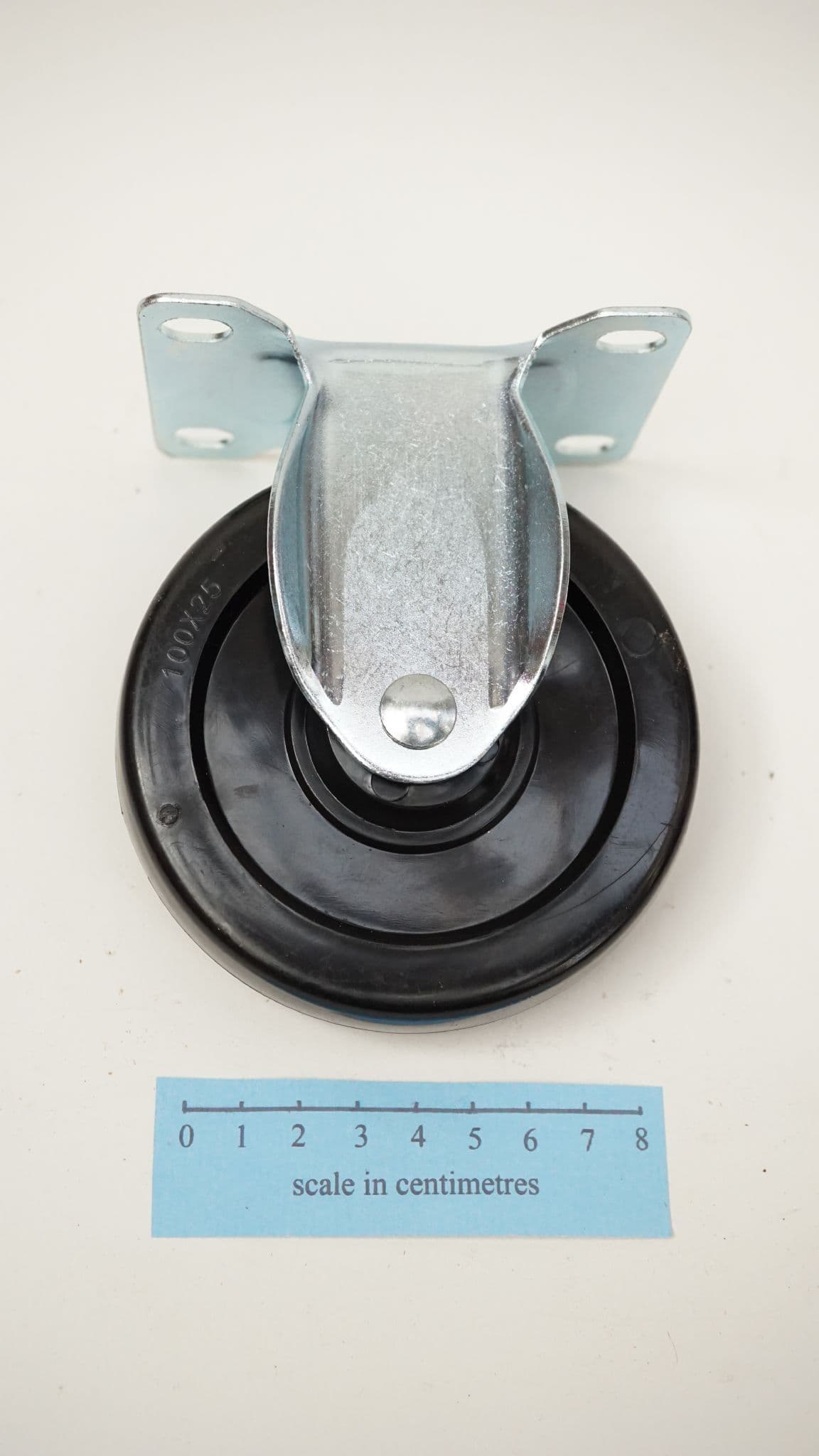 a set of 4 trolley wheels with set screws
