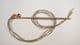 Anglo-Saxon bronze dress or cloak pin Mucking grave find with green linen string