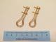 Anglo-Saxon Finglesham bronze belt suspension loops x2