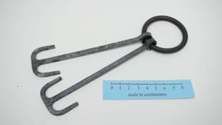 Anglo-Saxon generic style chatelaine double girdle hanger or latch lifter and ring