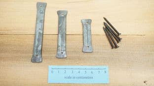 Anglo-Saxon Norse and medieval style forged steel connector straps