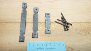 Anglo-Saxon Norse and medieval style forged steel waisted connector straps