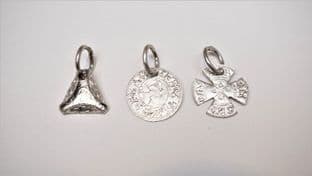 anglo saxon pendant choice of amulet coin or cross made from pewter pennies