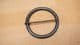 Anglo Saxon plain annular brooch in forged steel Mucking cemetery find 50mm diameter