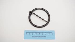 Anglo Saxon plain annular brooch in forged steel Mucking cemetery find 50mm diameter