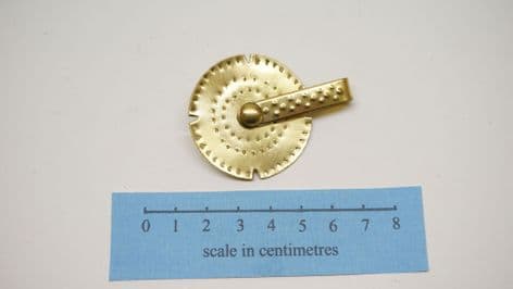 Anglo-Saxon spinning brass amulet necklace pendant