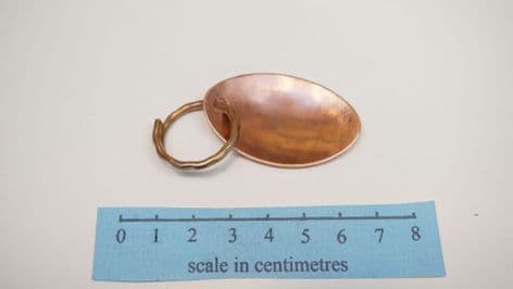 Anglo-Saxon spoon and suspension ring beckford A cemetery find