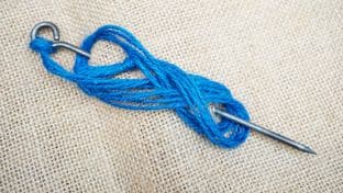 Anglo-Saxon steel cloak pin Blacknall Field Grave 93 with string