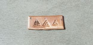 anglo-saxon viking set of three non ferrous metalworking stamp punch 3mm or 5mm version