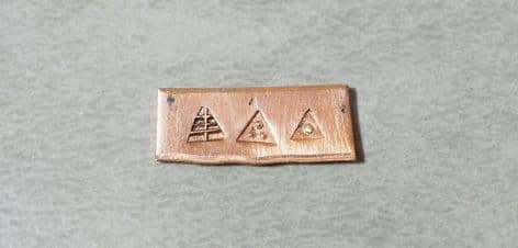 anglo-saxon viking set of three non ferrous metalworking stamp punch 3mm or 5mm version