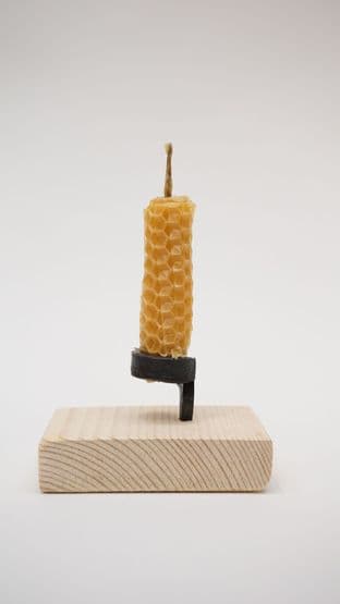 Anglo-Scandinavian coppergate candle holder candle and base