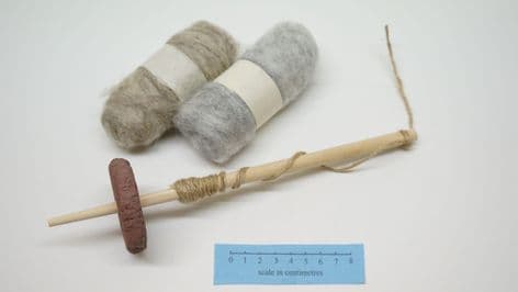 berber north african pottery drop spinning spindle and