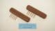bronze and walnut wood tapestry weaving fork or weft beater choice of 2 sizes