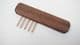 bronze and walnut wood tapestry weaving fork or weft beater choice of 2 sizes