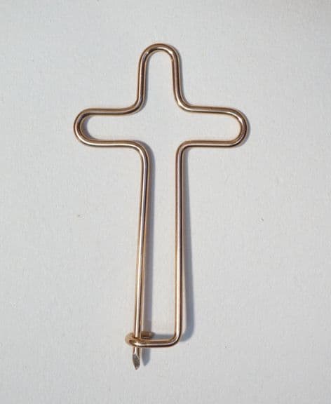 bronze cross pilgrims badge medieval style 6cm