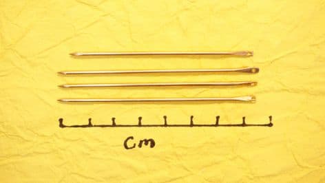bronze needles 1.6mm diameter with choice of quantity hand made living history use
