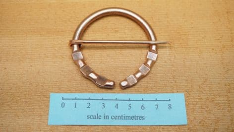 celtic penannular brooch ireland 5-6th century in copper 50mm diameter 6mm thick