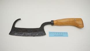 finnish style hakukirves fodder knife with tanged ash wood handle