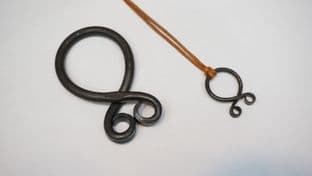 forged steel troll cross in two sizes 3" or 1" necklace option