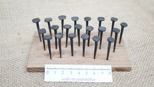 hand forged 40mm long square section steel nails roman to medieval period use