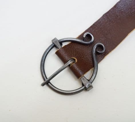 hand forged iron fowler B style  penannular belt buckle 45mm diameter
