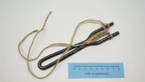 hand forged steel lucet and 10ft of jute